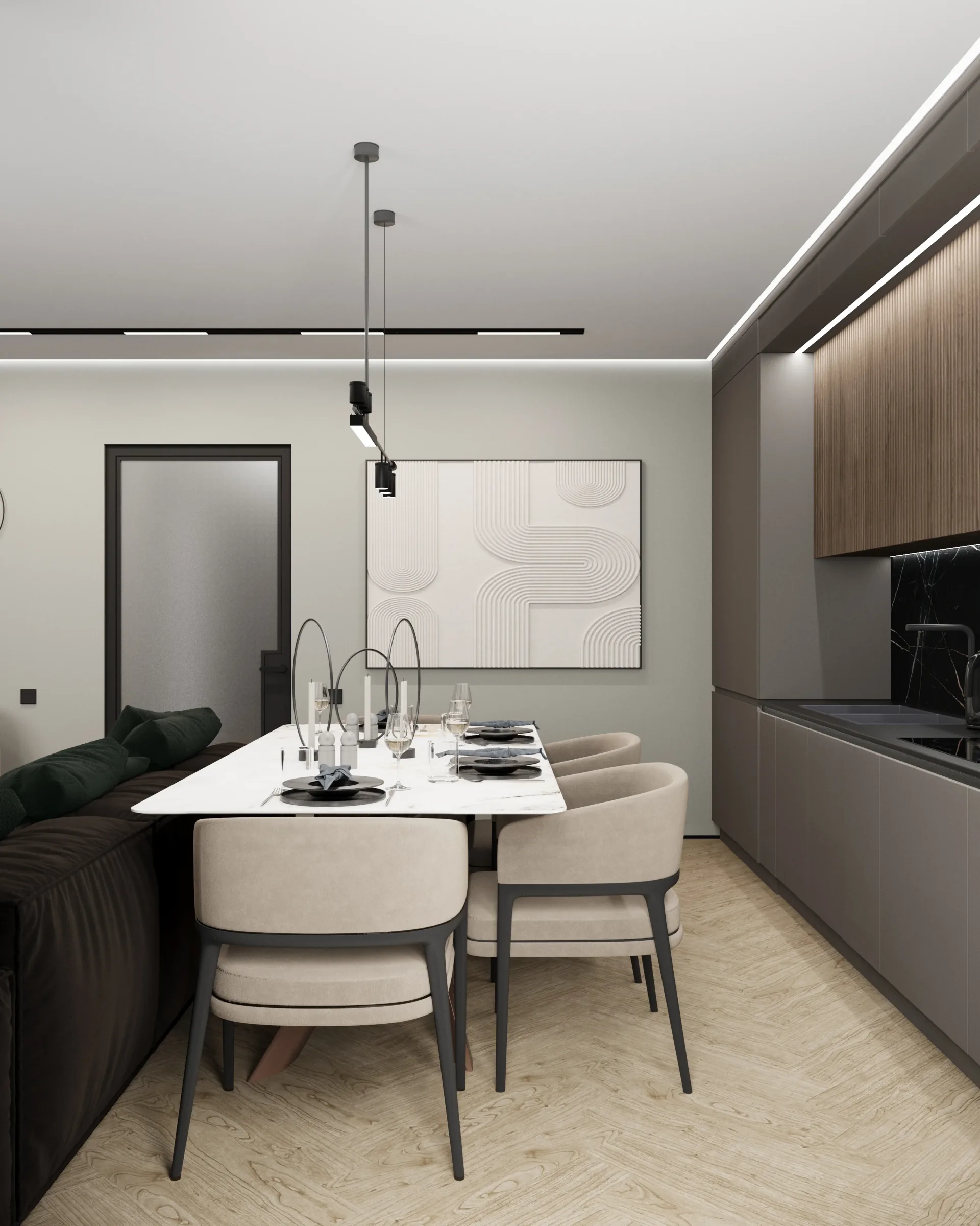 Квартира-студия на Ленина 17 - кухня 1